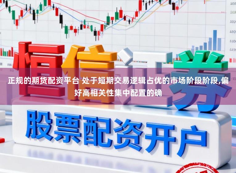 正规的期货配资平台 处于短期交易逻辑占优的市场阶段阶段，偏好高相关性集中配置的确